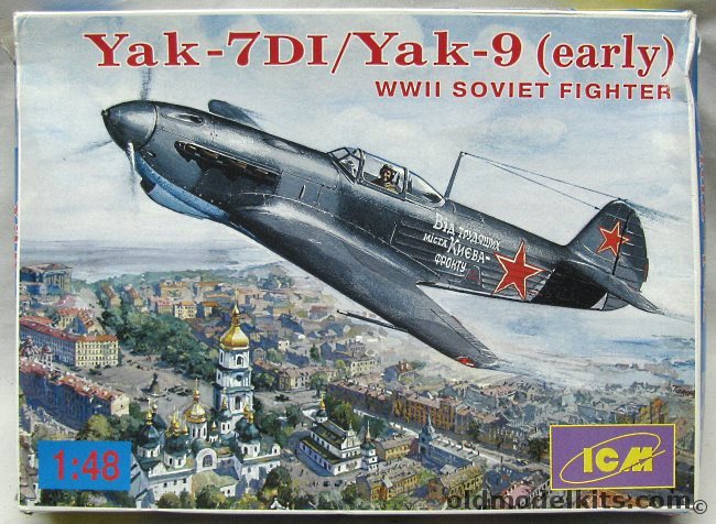 ICM 1/48 Yak-7DI / Yak-9 (Early) - WWII Soviet Fighter - Hero Of The Soviet Union Lt. G. German 42 IAP December 1942, 48041 plastic model kit